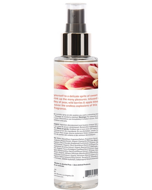 Coochy Fragrance Mist - Sweet Nectar 4 oz back of bottle