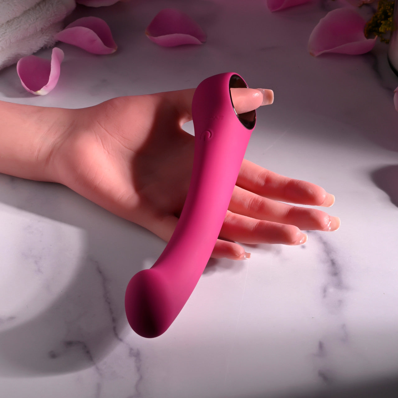 Pleasure Curve G-Spot Vibrator with Finger Loop - Accessible Sex Toy PleasureCurve Pleasure Curve G-Spot Vibrator with Finger Loop - Accessible Sex Toy PleasureCurve