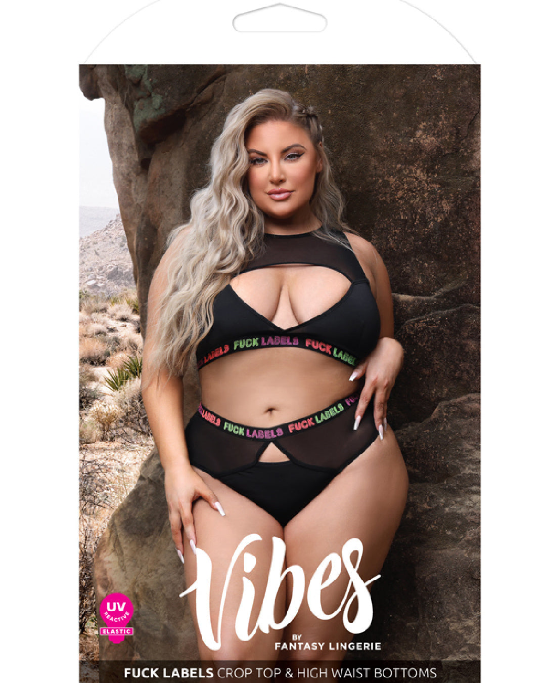 Fuck Labels Keyhole Top & High Waist Bottoms Queen Size package