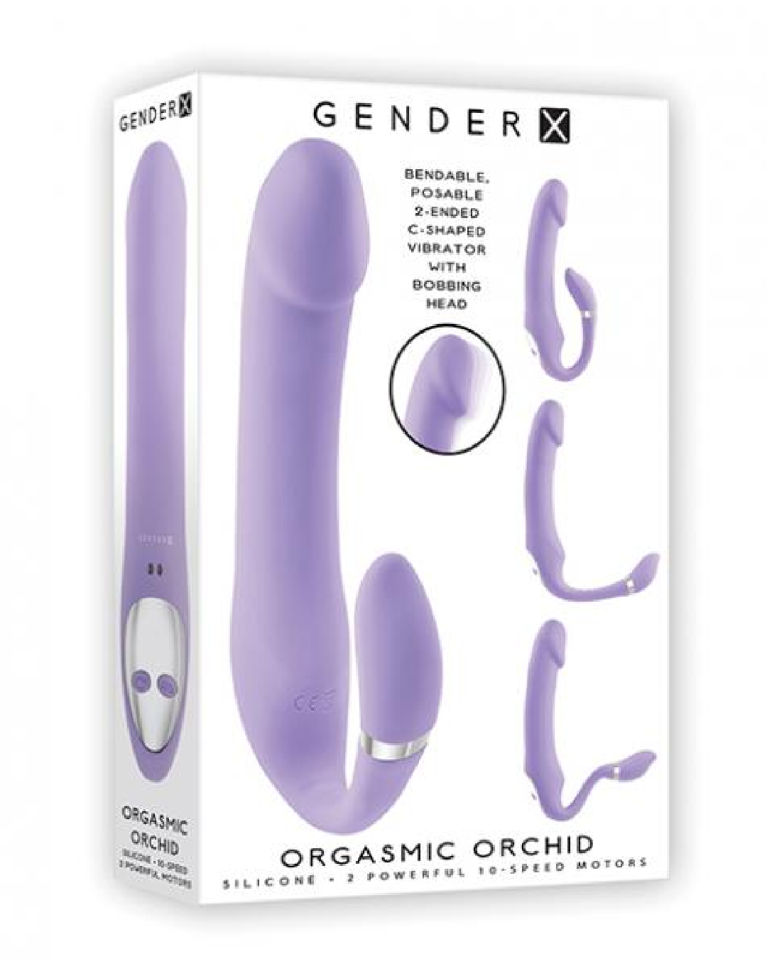 Gender X Orgasmic Orchid Double Ended Flexible Vibrator box