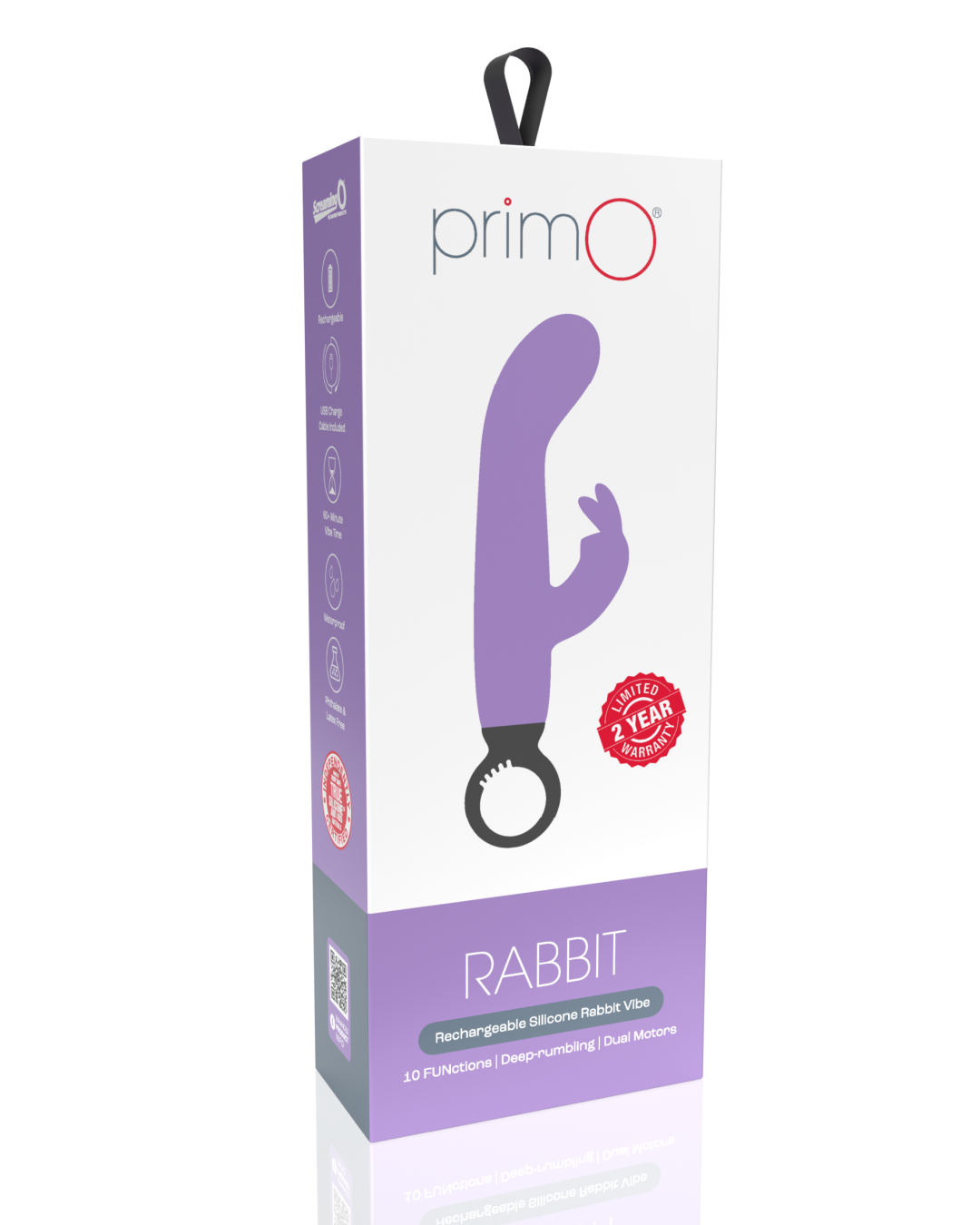 Screaming O Primo Rabbit Vibrator with Finger Loop box
