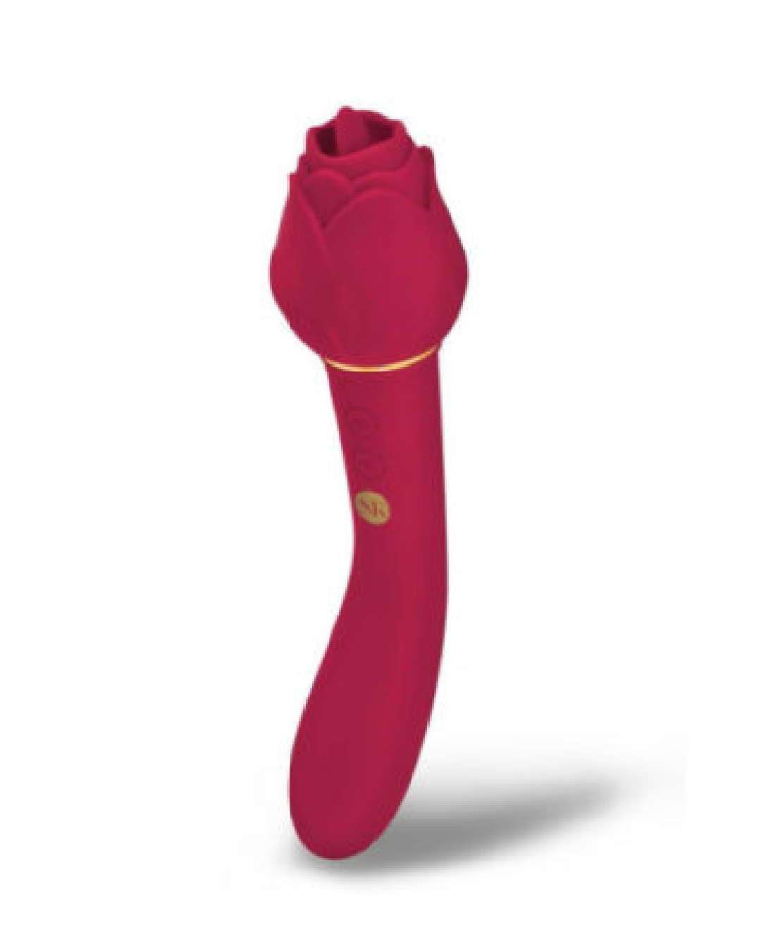 Rosegasm Lingo Double Ended Licking Tongue Vibrator upright on white background