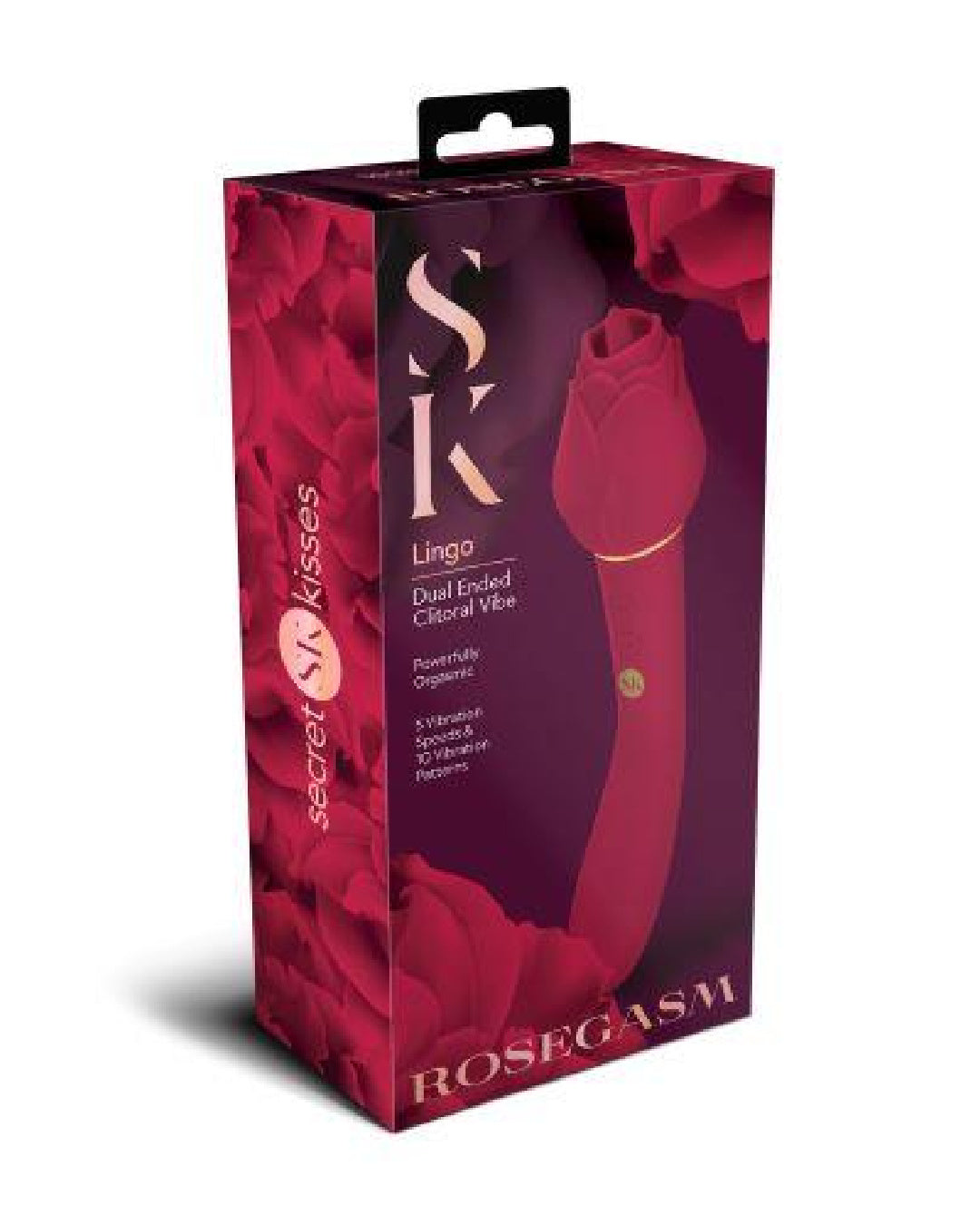 Rosegasm Lingo Double Ended Licking Tongue Vibrator box