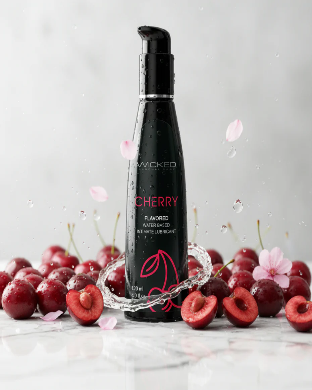 Wicked Aqua Cherry Flavored Water Based Lubricant Various Sizes