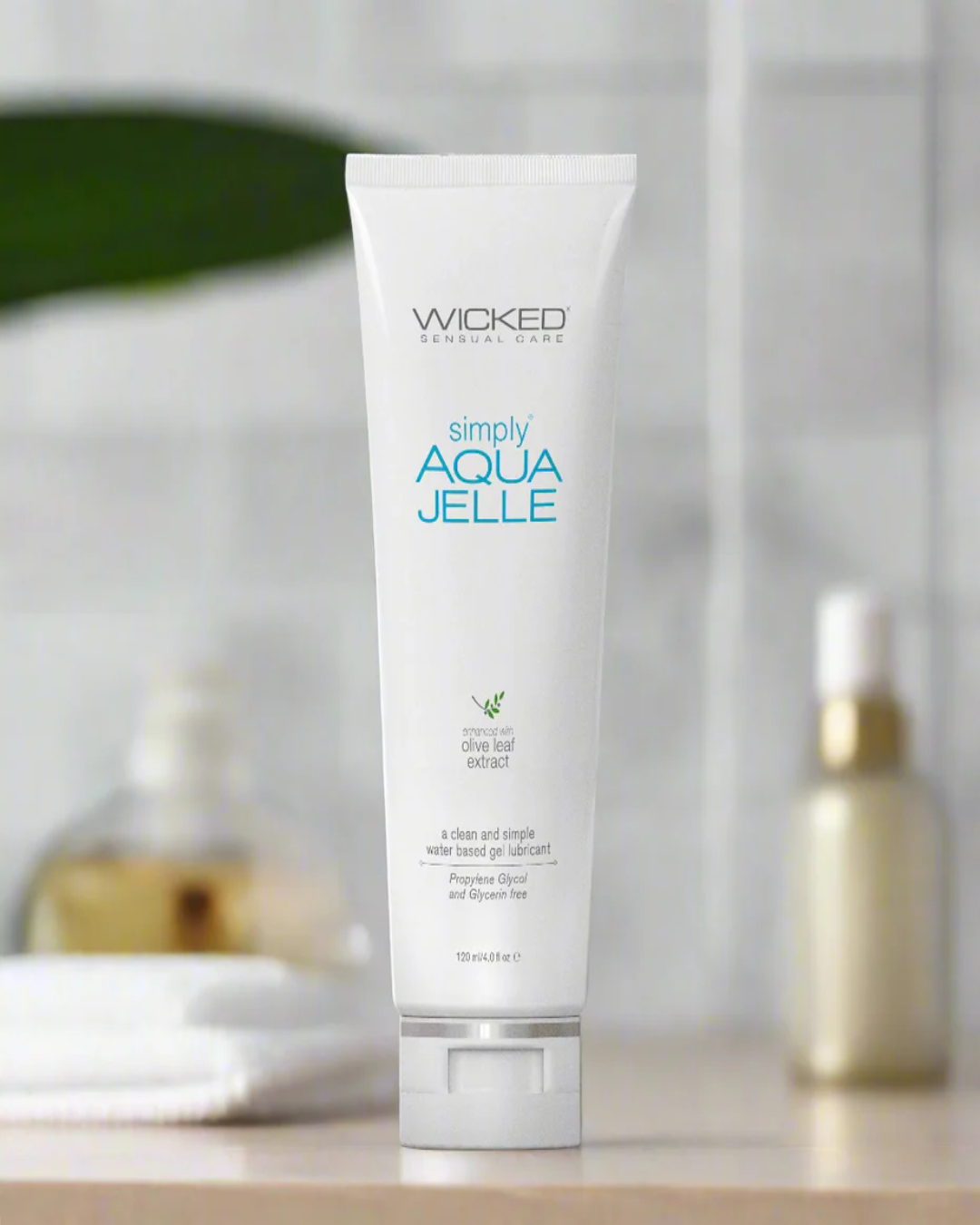 Wicked Simply Aqua Jelle Water Based Lubricant 4 oz