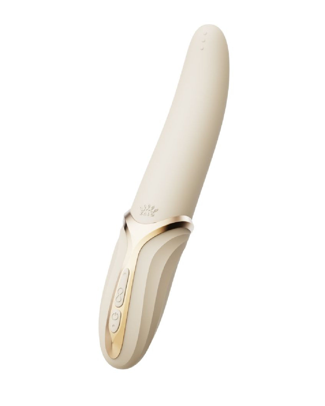 Zalo Eve Warming Tongue Vibrator - White upright side view