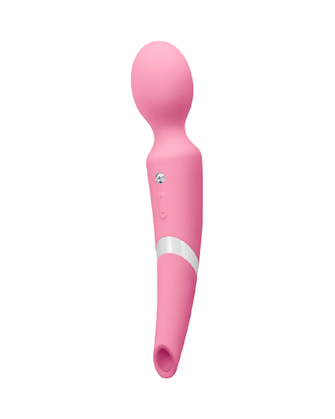 Sugar Pop Aurora Double Ended Air Pulsation Vibrator - Pink standing upright