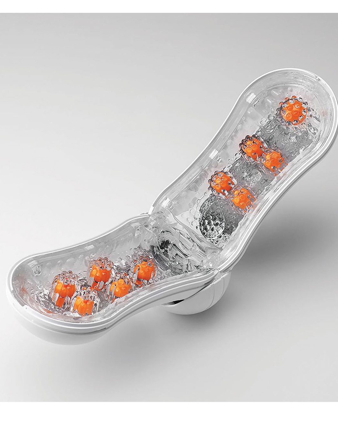 Tenga Flip Orb Penis Masturbator - Orange Crash opening sideview