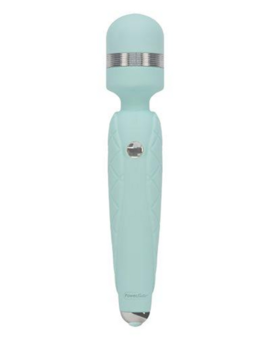 Pillow Talk Cheeky Body Wand Massager by BMS Products - Blue against a white background