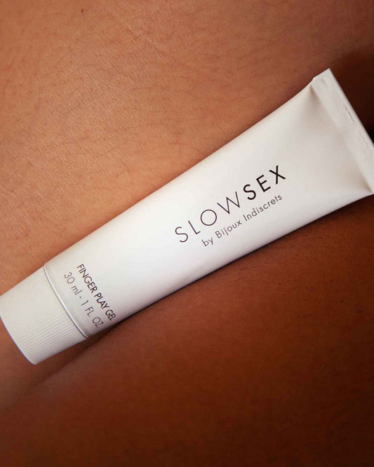 Bijoux Indiscrets Slow Sex Finger Play Gel 1 oz Tube on Mode's Body