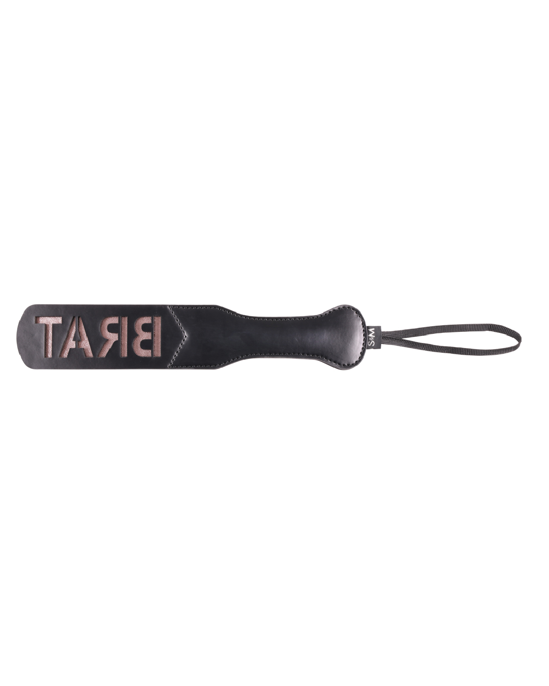 Black and Rose Gold Sex And Mischief Brat Paddle