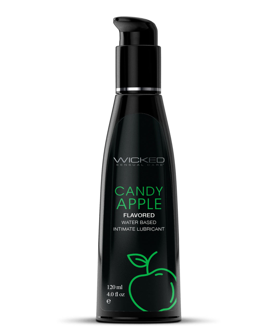Wicked Aqua Candy Apple Lubricant 4 oz black bottle