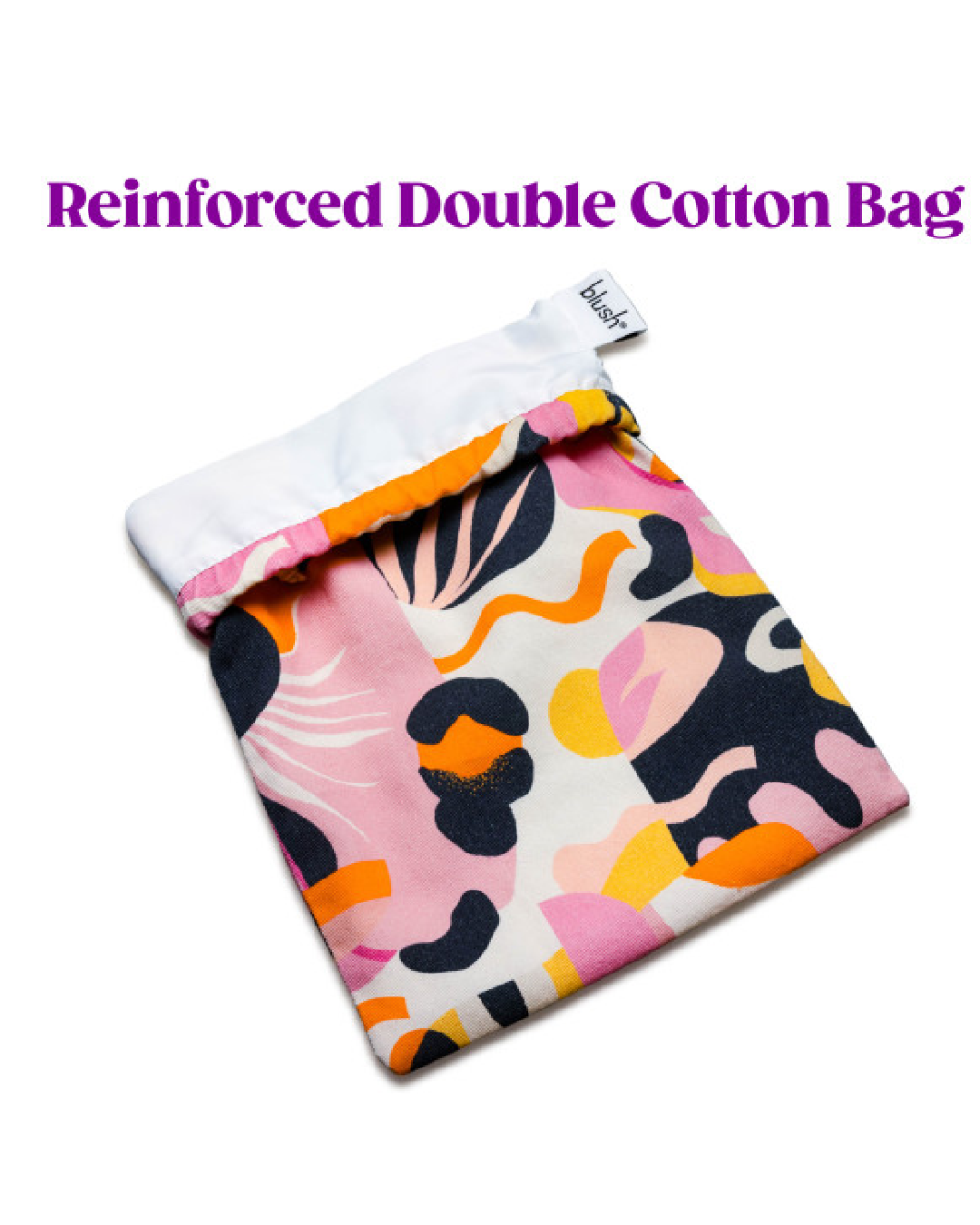 Blush Burst Colorful Toy Storage Bag top folded down