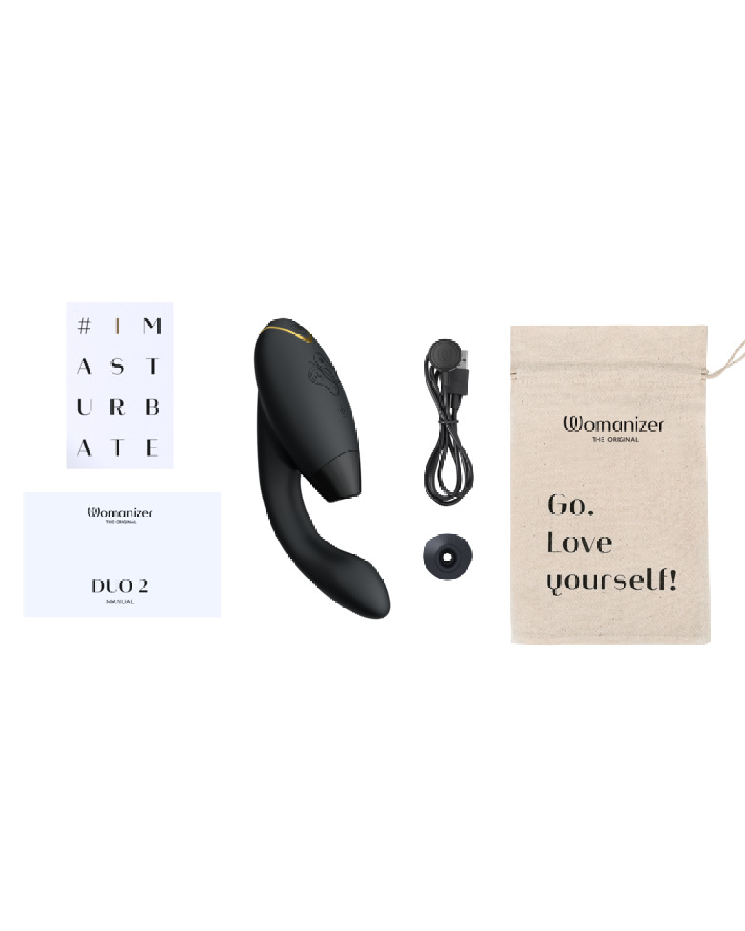 Womanizer Duo 2 Pleasure Air Clitoral & G-Spot Rabbit - Black