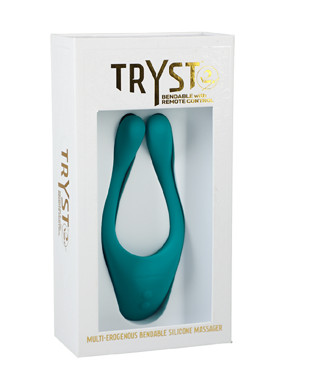 Tryst V2 Bendable Multi Purpose Vibrator with Remote - Teal in the box