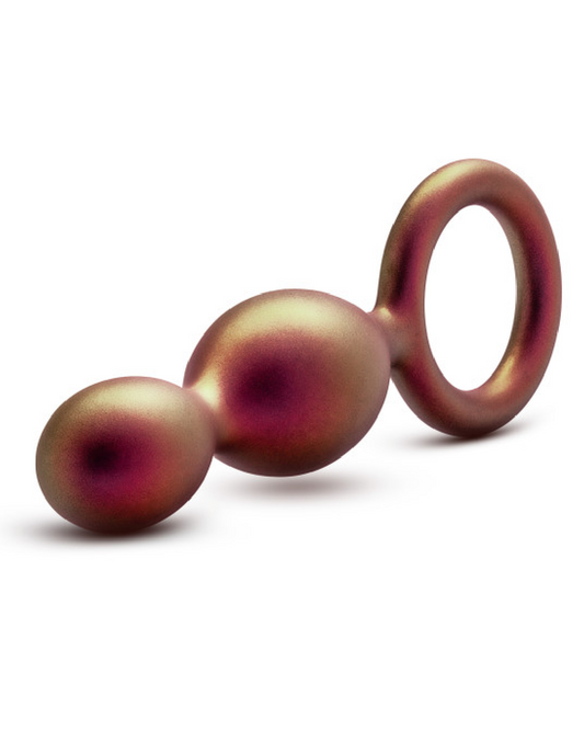 Anal Adventures Matrix Duo Loop Butt Plug laying on its side