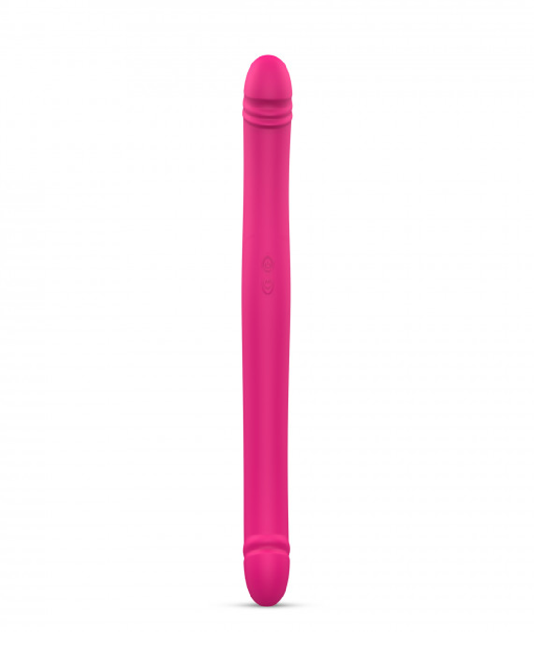 Orgasmic Double Duo 16.5 Inch Vibrating, Thrusting Pink Dildo