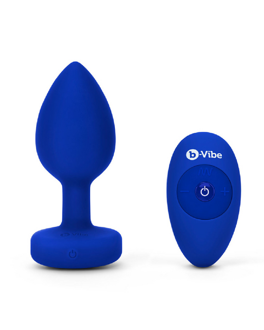 B-vibe Vibrating Jewel Anal Plug L/XL - Sapphire Blue