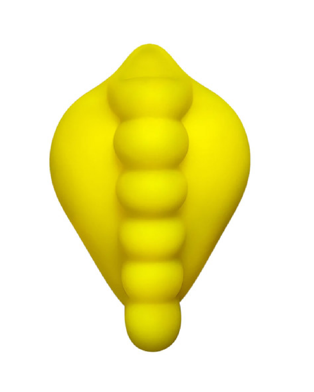 Honeybunch Textured Dildo Base with Vibrator Pocket for Harness Play - Yellow