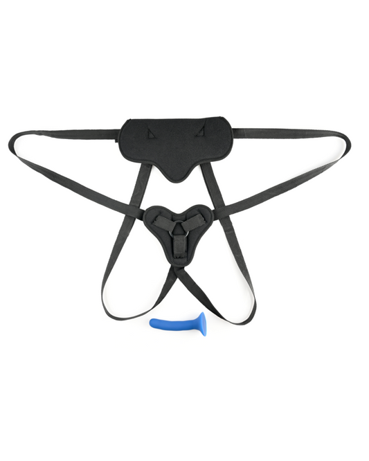 Sportsheets New Comer's Strap-On Set - Special Edition front view with dildo out