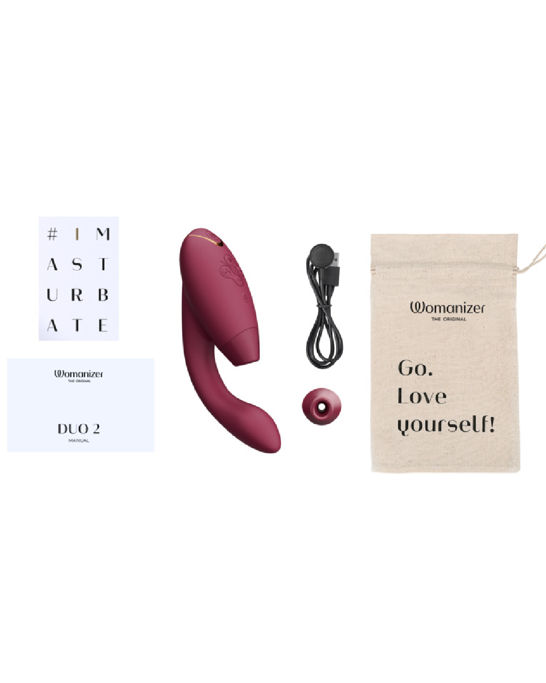Womanizer Duo 2 Pleasure Air Clitoral & G-Spot Rabbit - Bordeaux