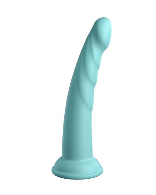Dillio Platinum Slim Seven 7 Inch Dildo - Teal sideview