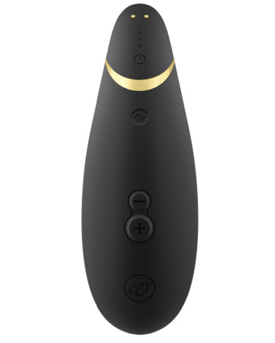 Womanizer Premium 2 Pleasure Air Clitoral Stimulator - Black back view showing controls