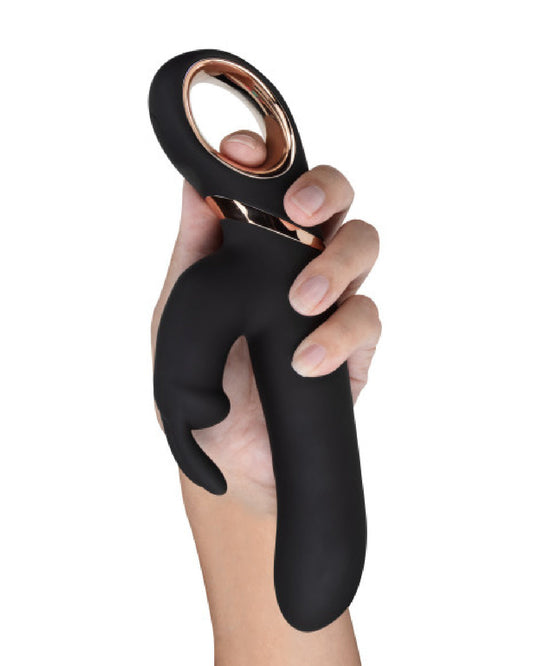 Lush Victoria Gyrating 3 Motor Rabbit Vibrator held in hand