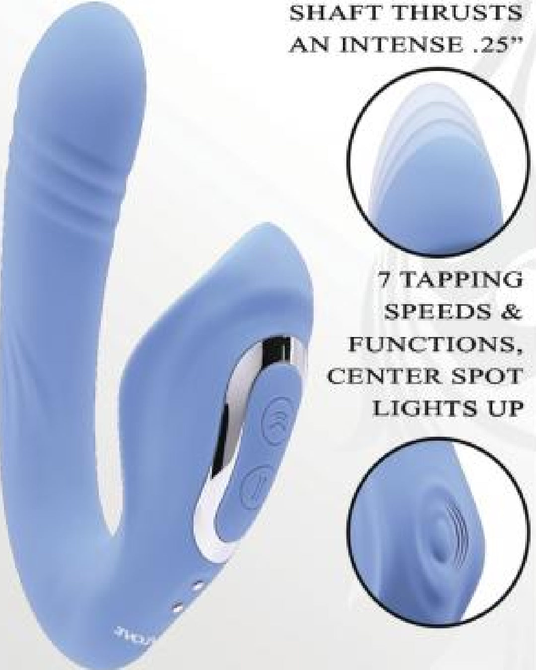 Tap and Thrust Dual Stimulation Thrusting Vibrator product box
