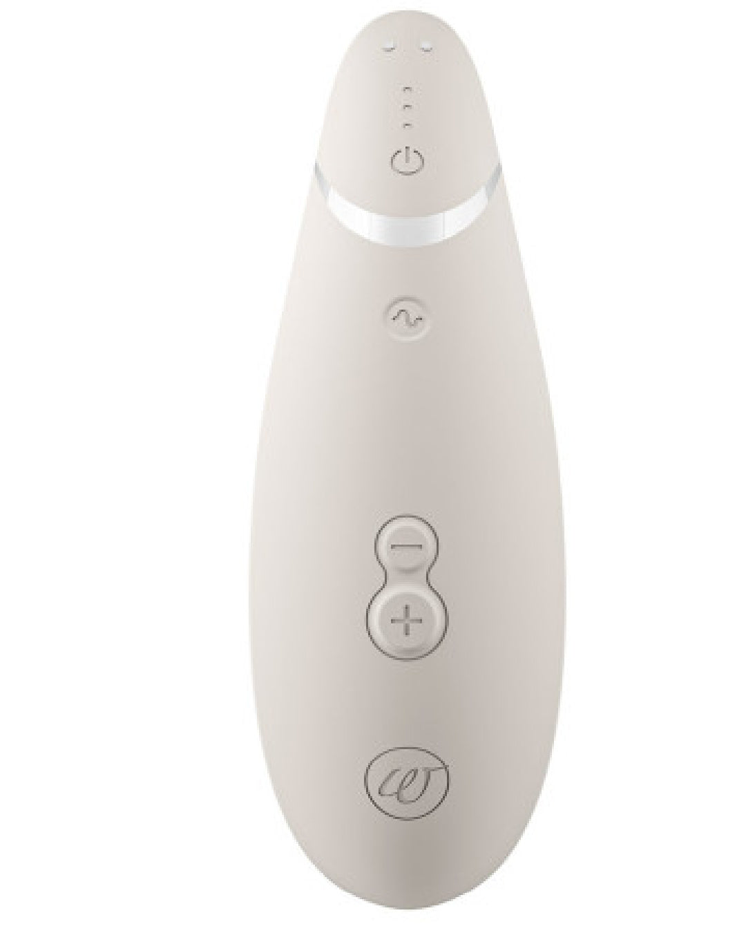 Womanizer Premium 2 Pleasure Air Clitoral Stimulator - Warm Gray back view