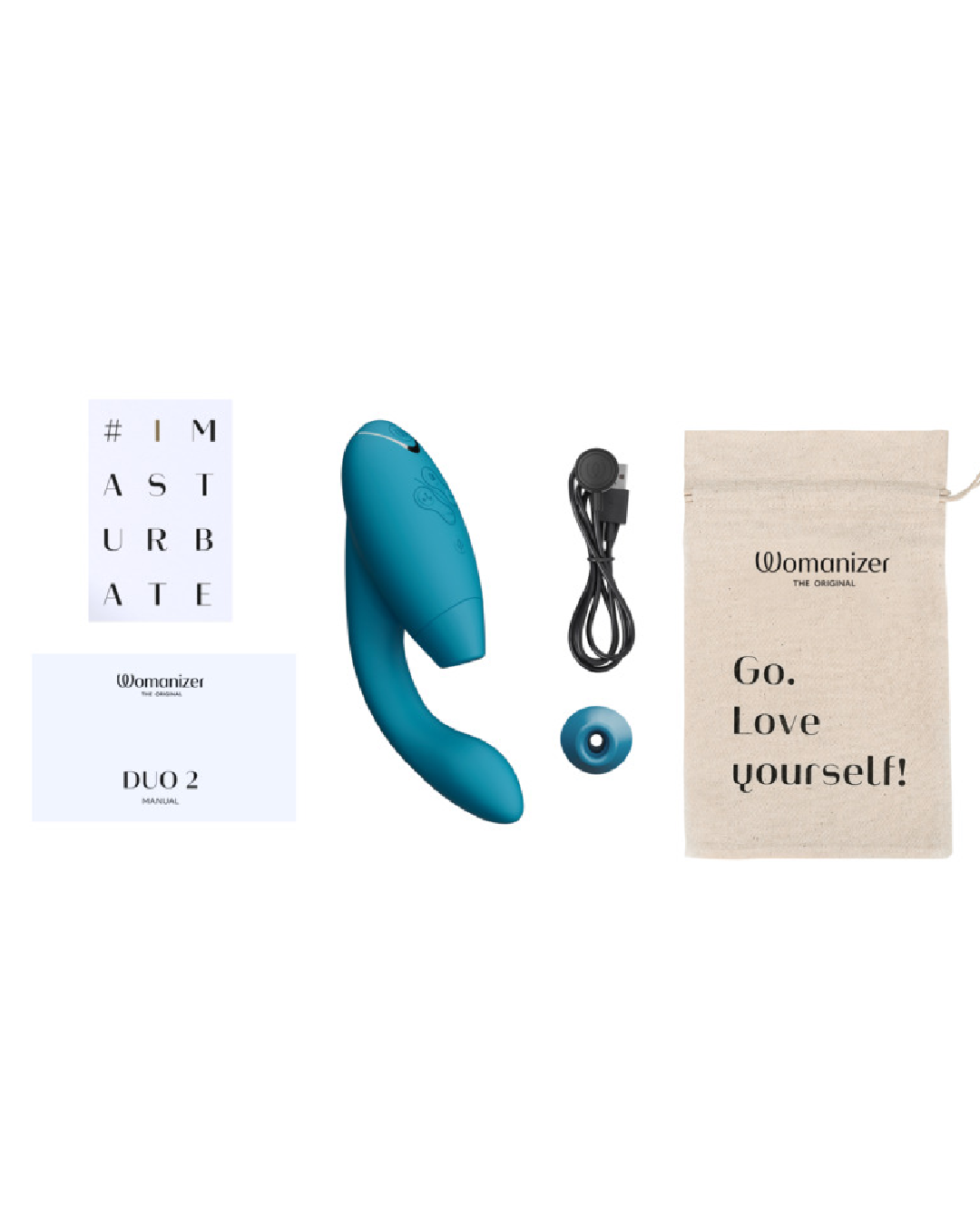 Womanizer Duo 2 Pleasure Air Clitoral & G-Spot Rabbit - Petrol Blue