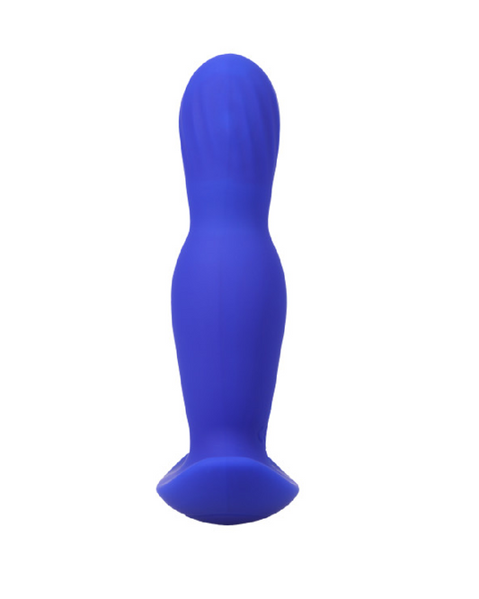 A-Play Expander Vibrating Expanding Blue Anal Plug with Remote