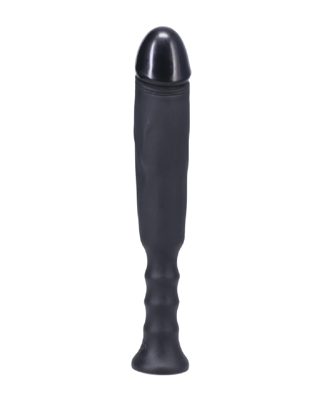 Anaconda 7 Inch Silicone Dildo with Grip Handle - Black