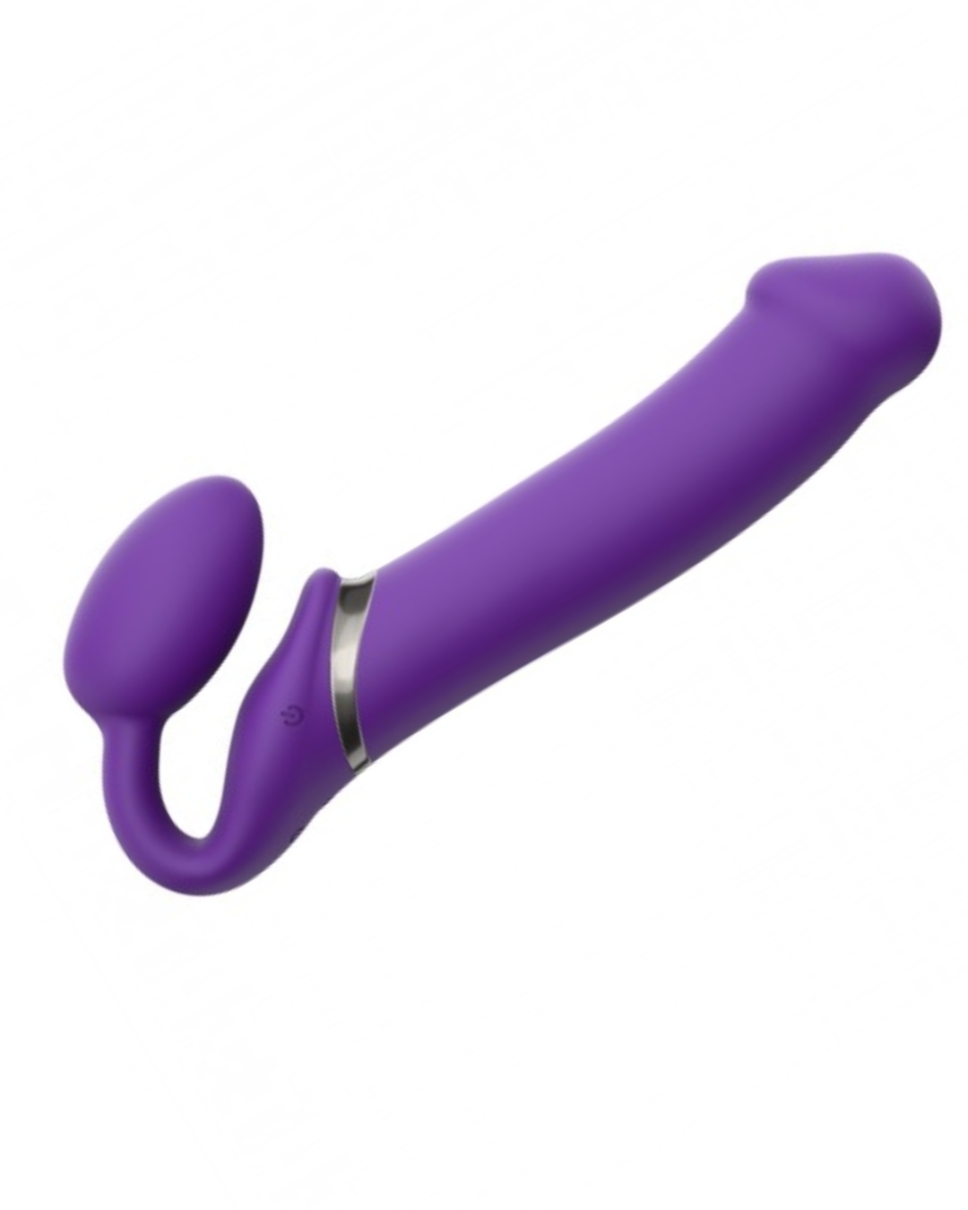 Lovely Planet Vibrating Strapless Strap On Purple- X Large side view