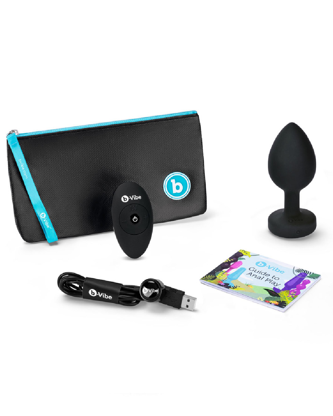B-vibe Vibrating Jewel Anal Plug 2 XL - Black