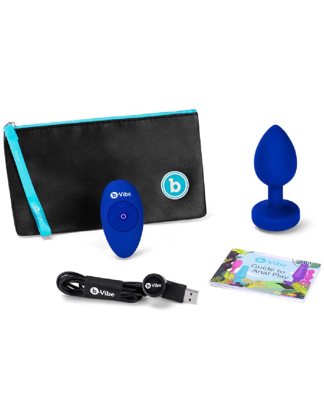 B-vibe Vibrating Jewel Anal Plug L/XL - Sapphire Blue