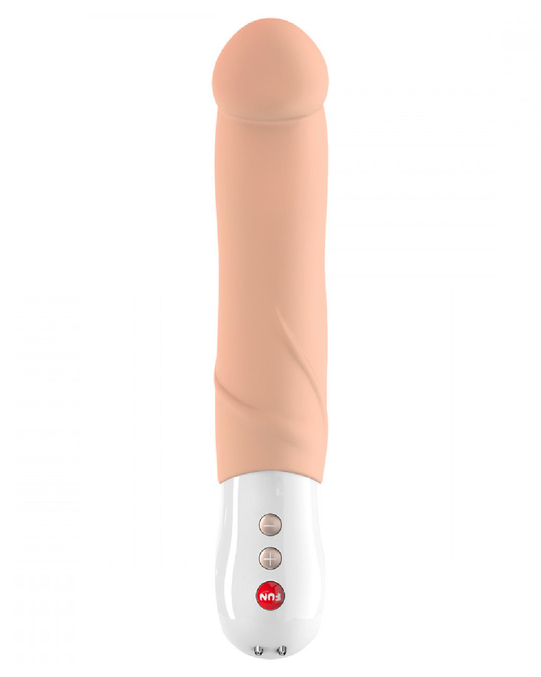 Fun Factory Big Boss Thick Vibrator - vanilla front view of the control panel