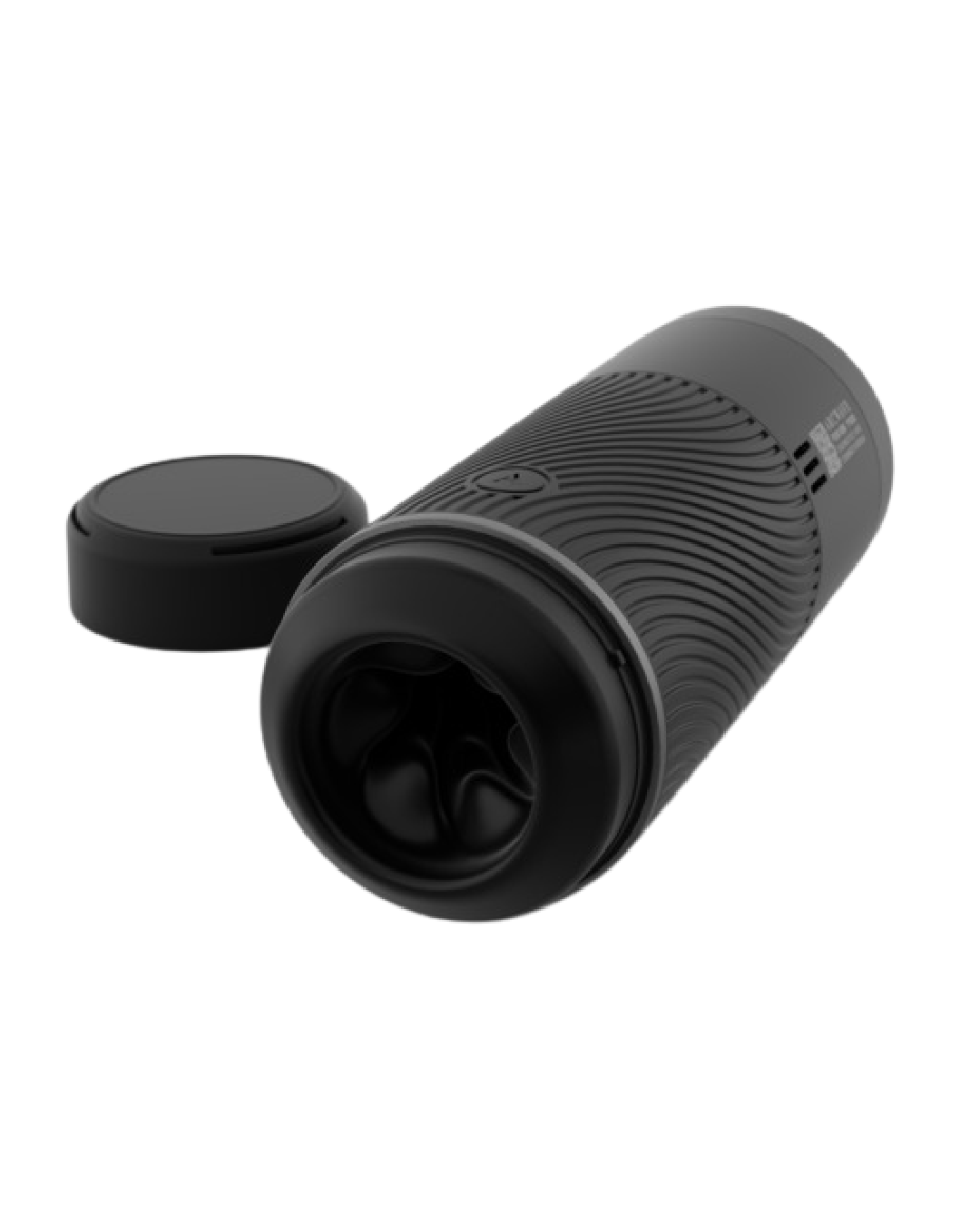 Pow Double Ended Manual Silicone Stroker with Suction Control - Black