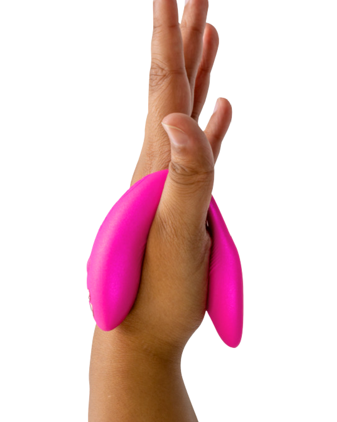 We-Vibe Chorus Remote & App Controlled Couples' Vibrator - Blue held in a hand