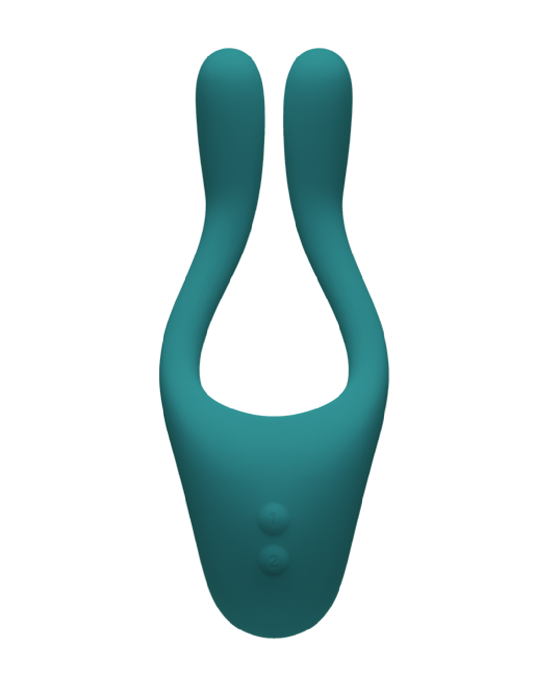 Tryst V2 Bendable Multi Purpose Vibrator with Remote - Teal face on to the camera on a white background