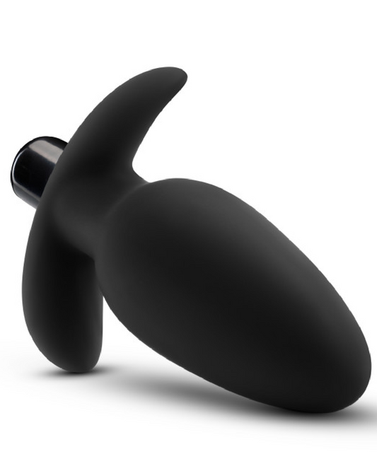 Sideview of Anal Adventures Platinum Silicone Anal Saddle Plug