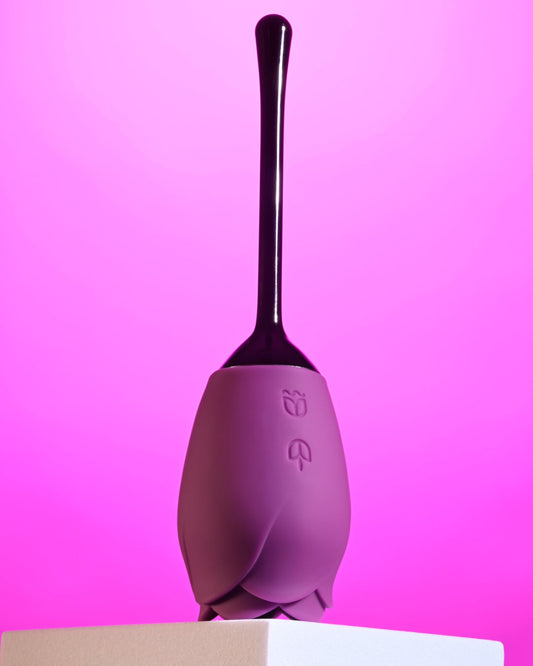 Playboy Petal Flicking Tongue Double Ended Rose with Vibrating Stem