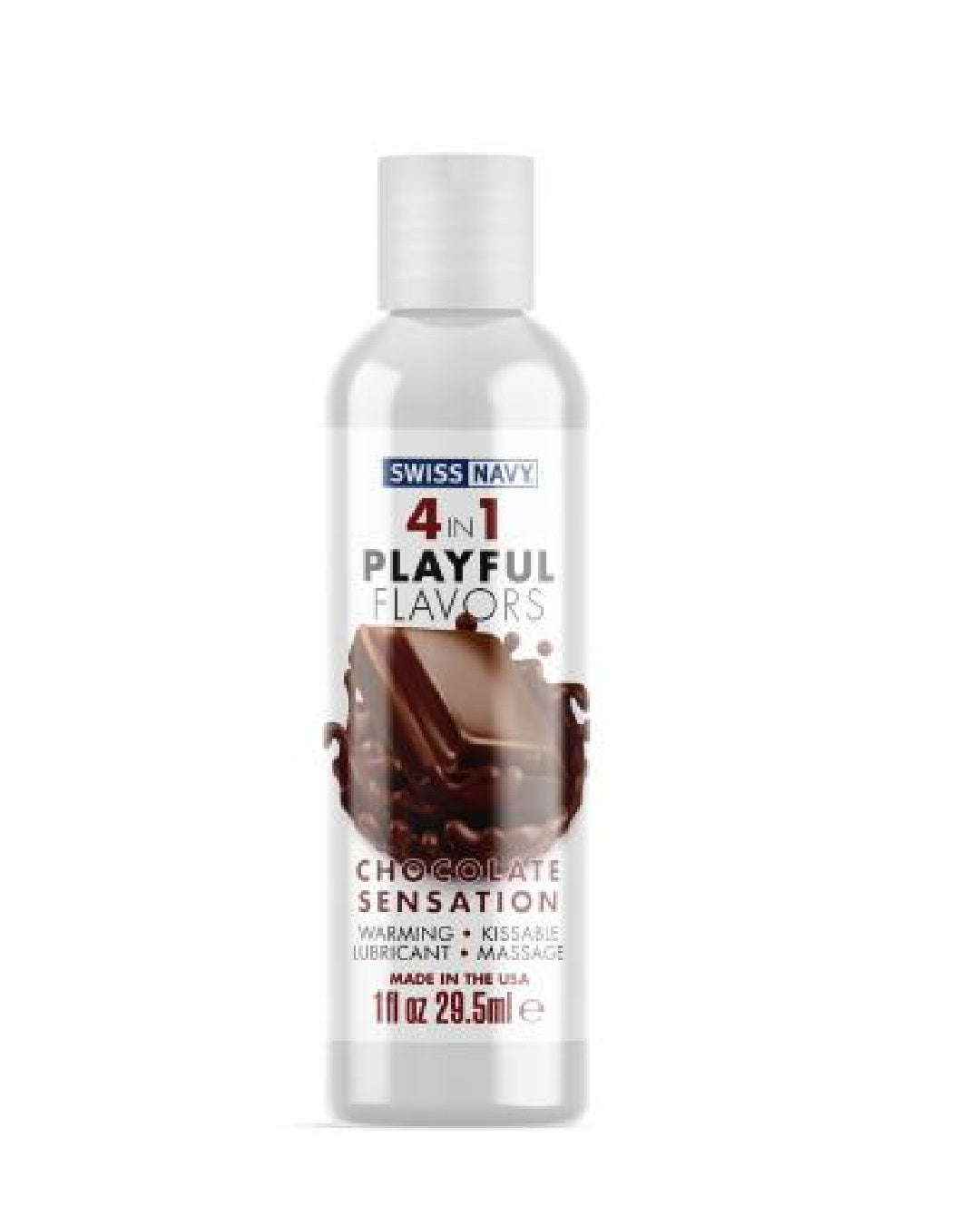 Playful Flavors Wild Chocolate 1 oz bottle of 4 in 1 Warming Lubricant