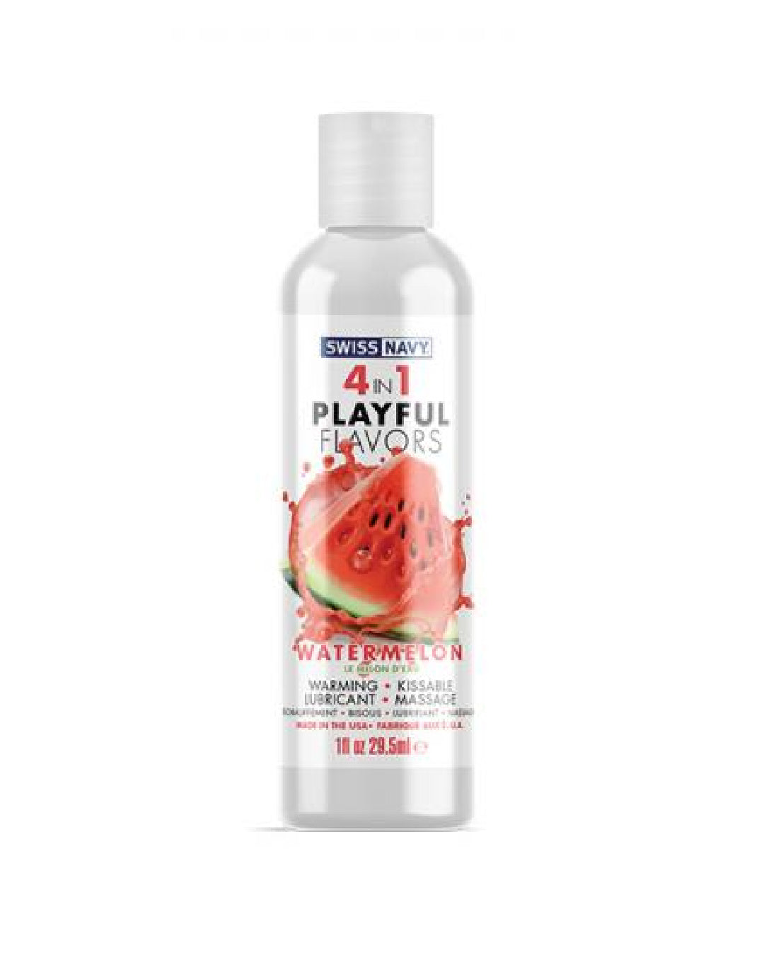 Playful Flavors Watermelon 4 in 1 Warming Lubricant bottle 1 oz bottle