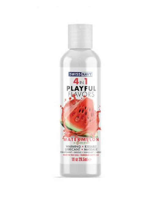 Playful Flavors Watermelon 4 in 1 Warming Lubricant bottle 1 oz bottle