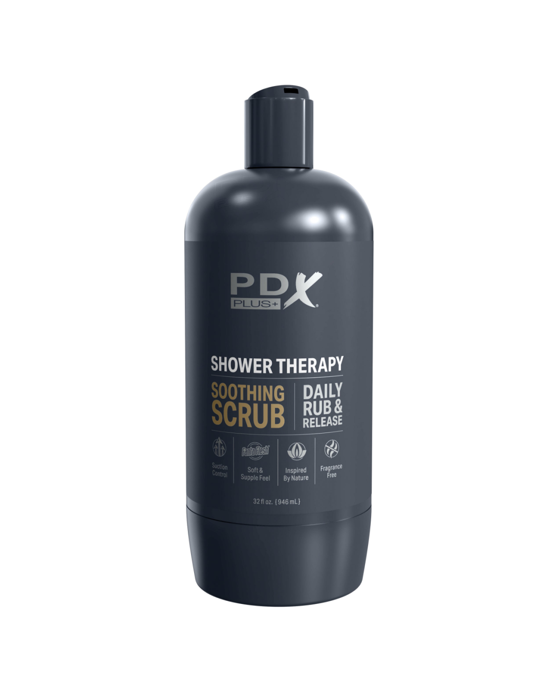 Shower Therapy Discreet Realistic Stroker with Mount - Chocolate