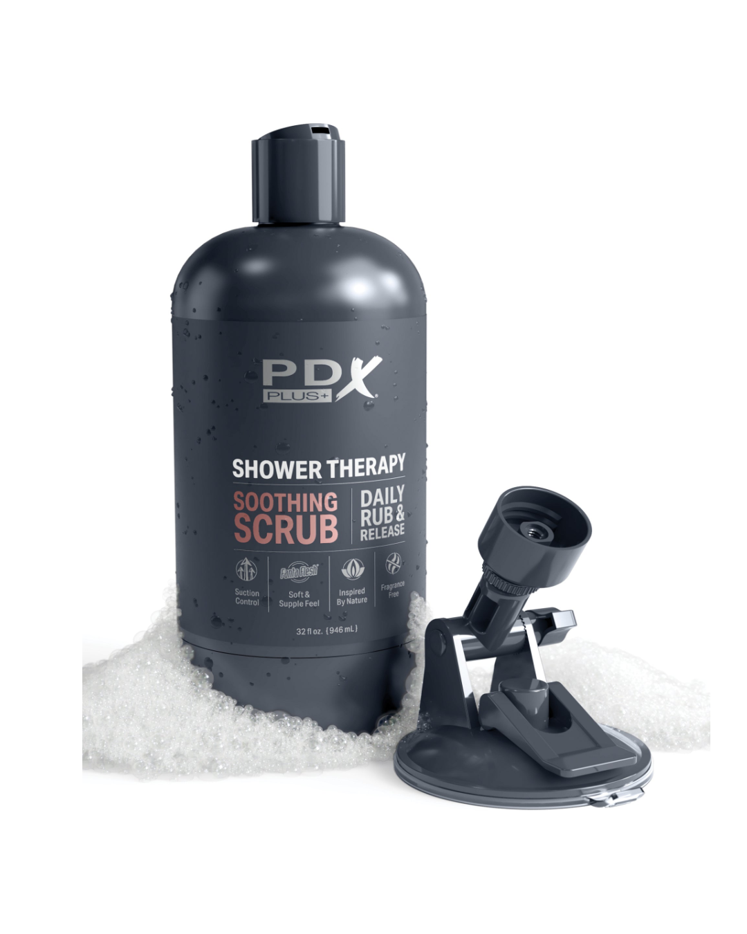 Shower Therapy Discreet Realistic Stroker with Mount - Caramel