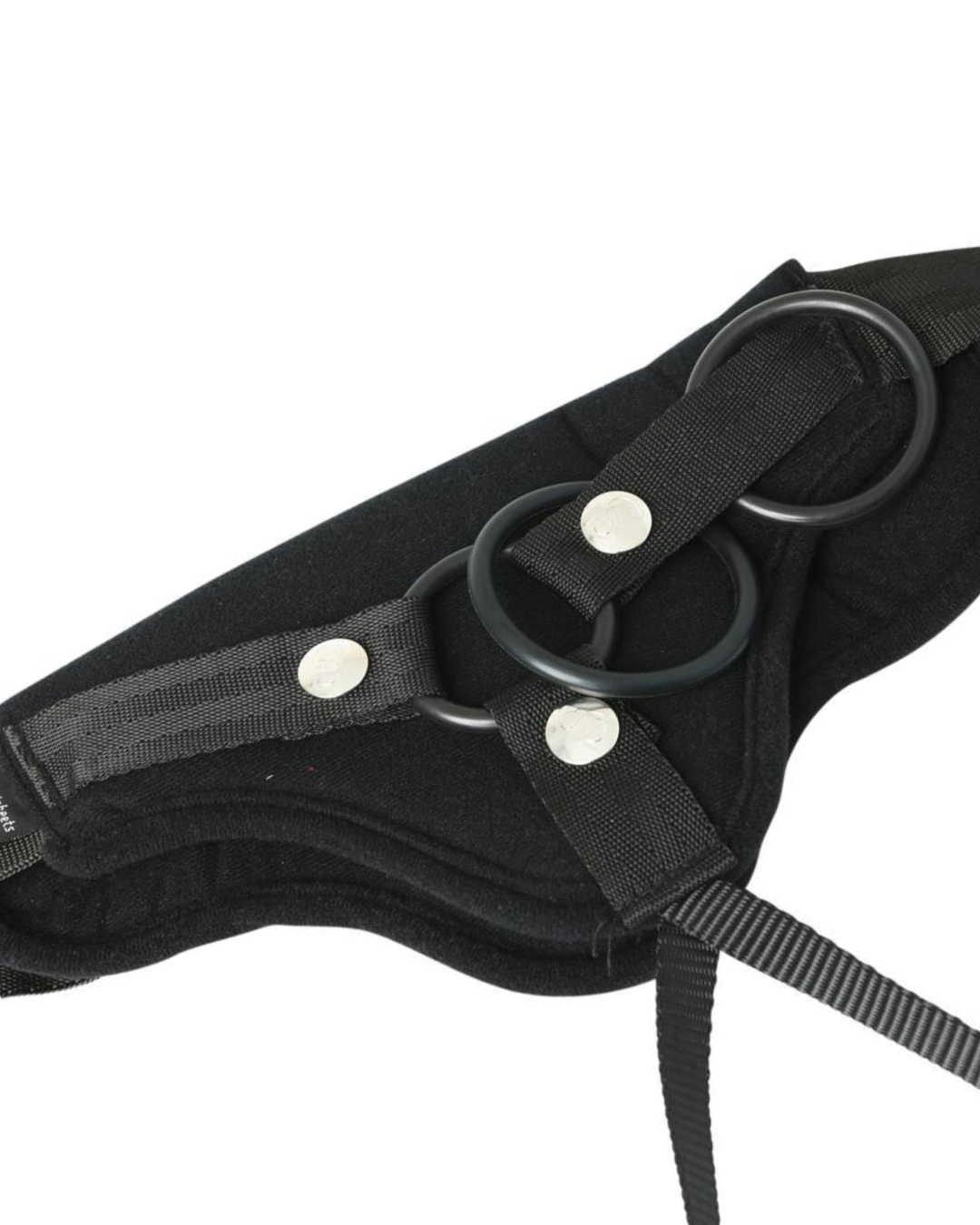 Divine Diva Plus Size Strap-On Harness - Black CLOSE UP