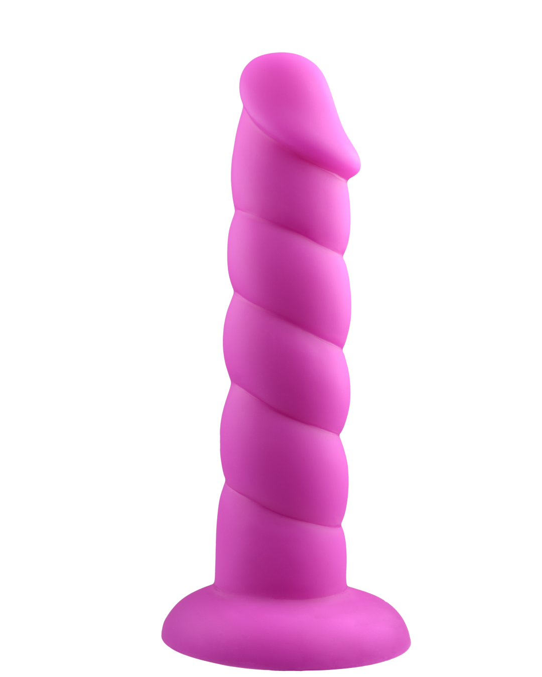 Suga Daddy 8 Inch Swirled Purple Silicone Dildo on white background