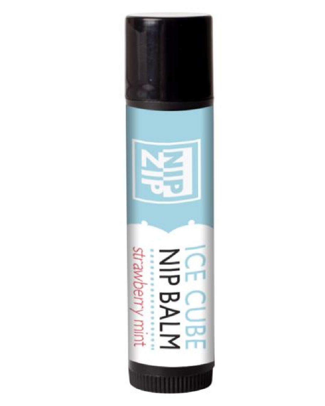 Nip Zip Ice Cube Nipple Balm strawberry mint tube on a white background